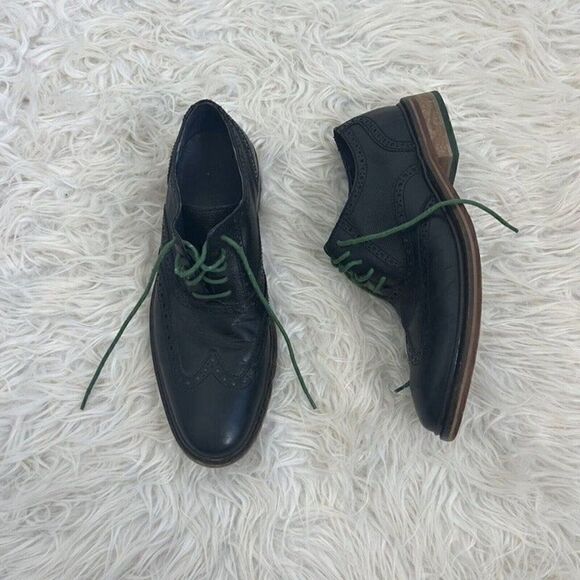 Cole Haan 'Colton' Wingtip Oxfords Derby Black Size 10.5 M Mens Leather Shoes - Picture 1 of 12